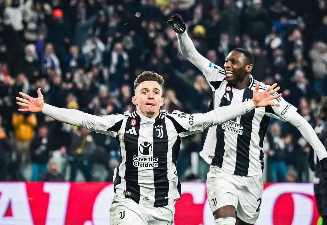 Image Credit Instagram/@juventus - Juventus player Francisco Conceicao (front) celebrates the goal against Inter Milan in the Italian Serie A League match at the Allianz Stadium, Turin, Monday (17/2/2025) early morning WIB.